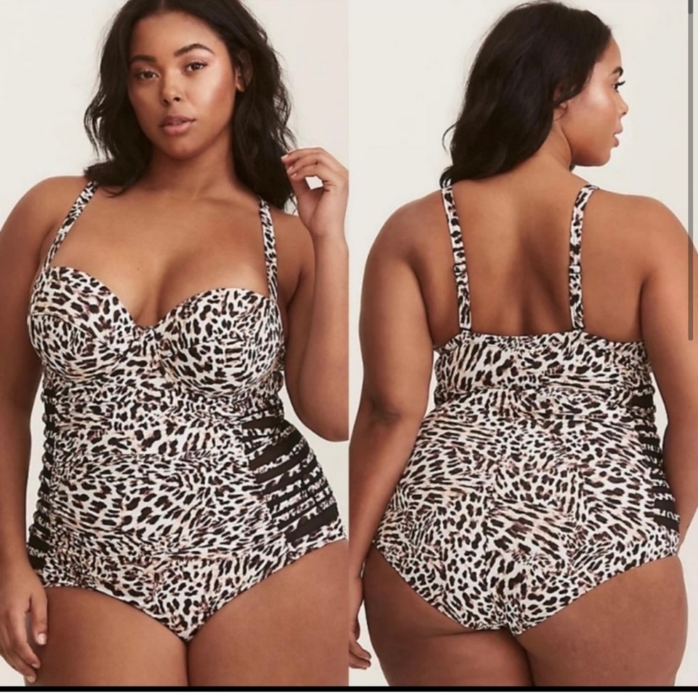 NWT Torrid Leopard Swimsuit 1